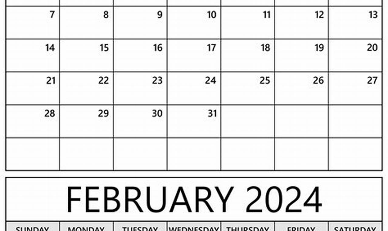 Calendar 2024 January And February