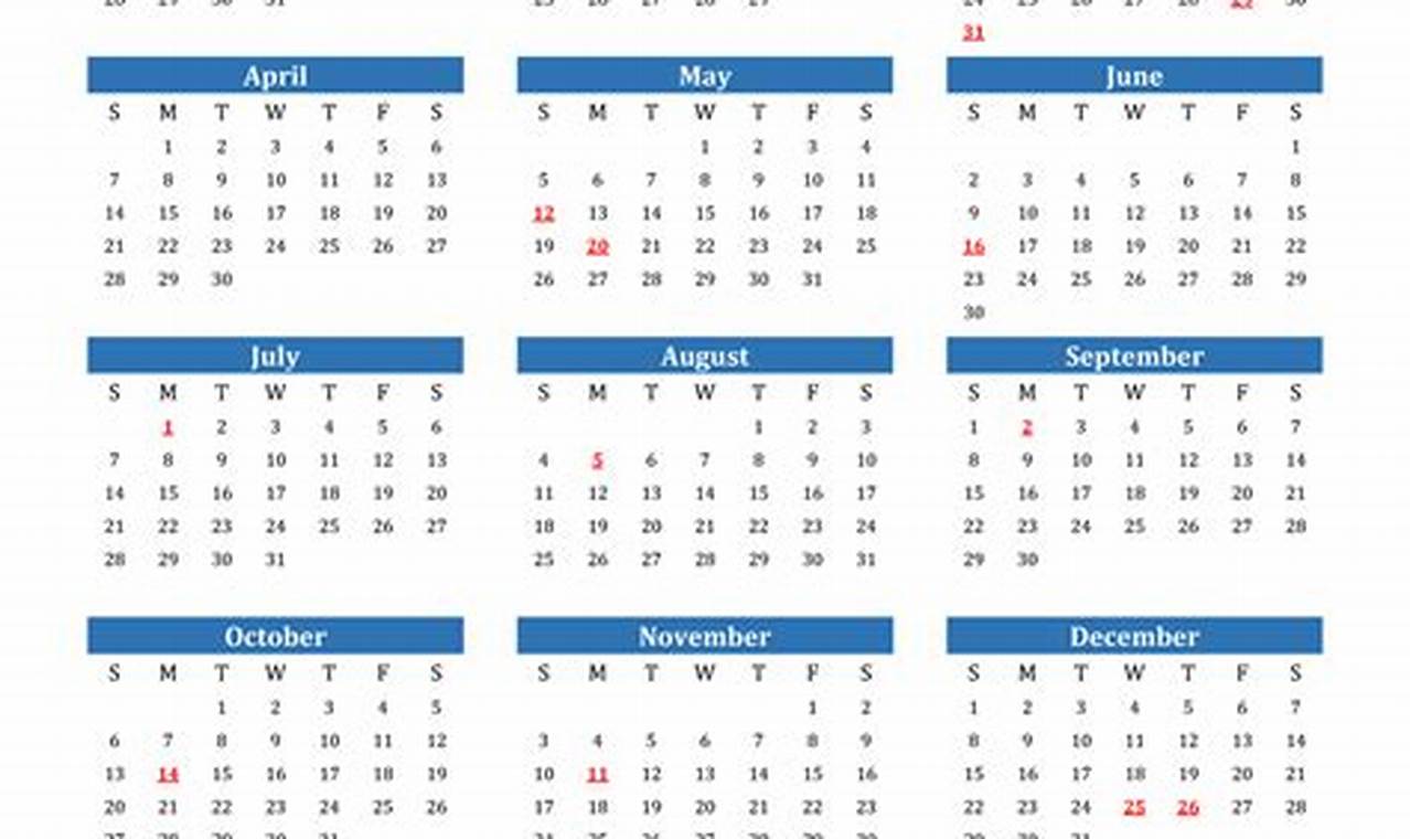 Calendar 2024 Ontario