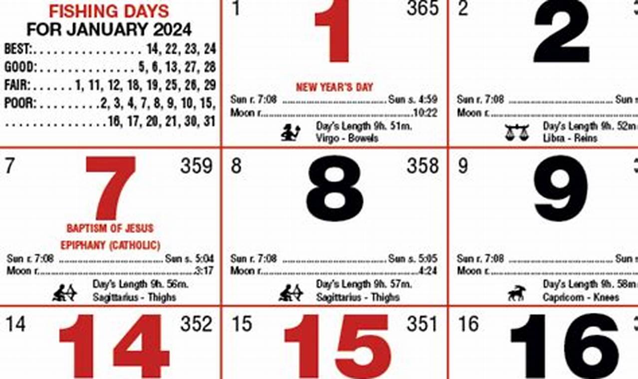 Calendar Almanac 2024