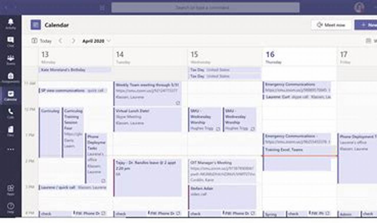 Calendar App For Microsoft Teams
