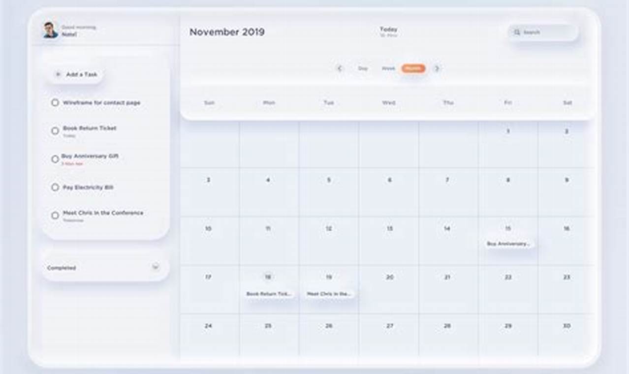 Calendar Based Task Manager