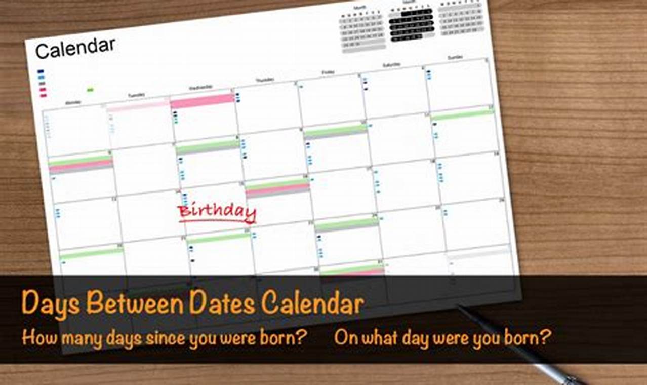 Calendar Calculator Days Between Dates Uk