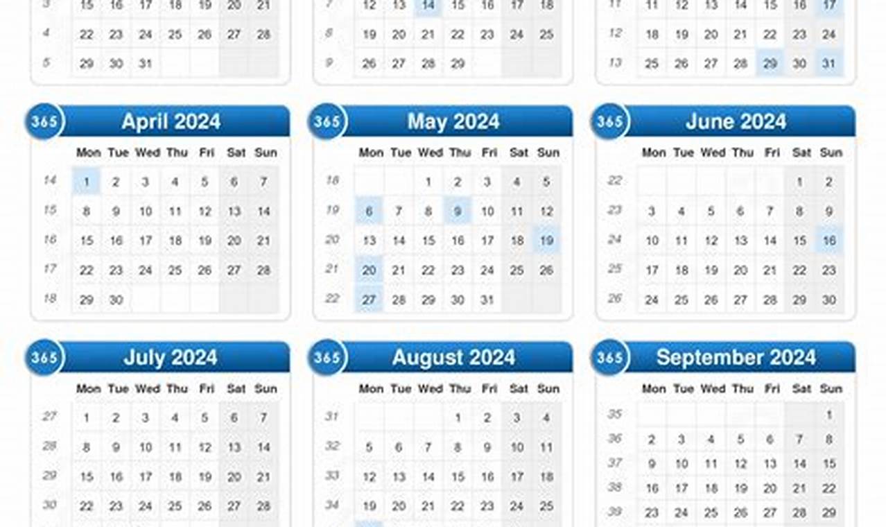 Calendar From 2000 To 2024