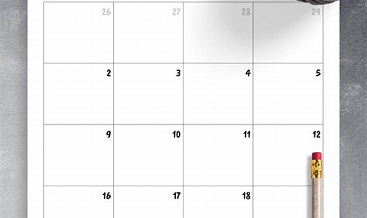 Calendar Monthly Print