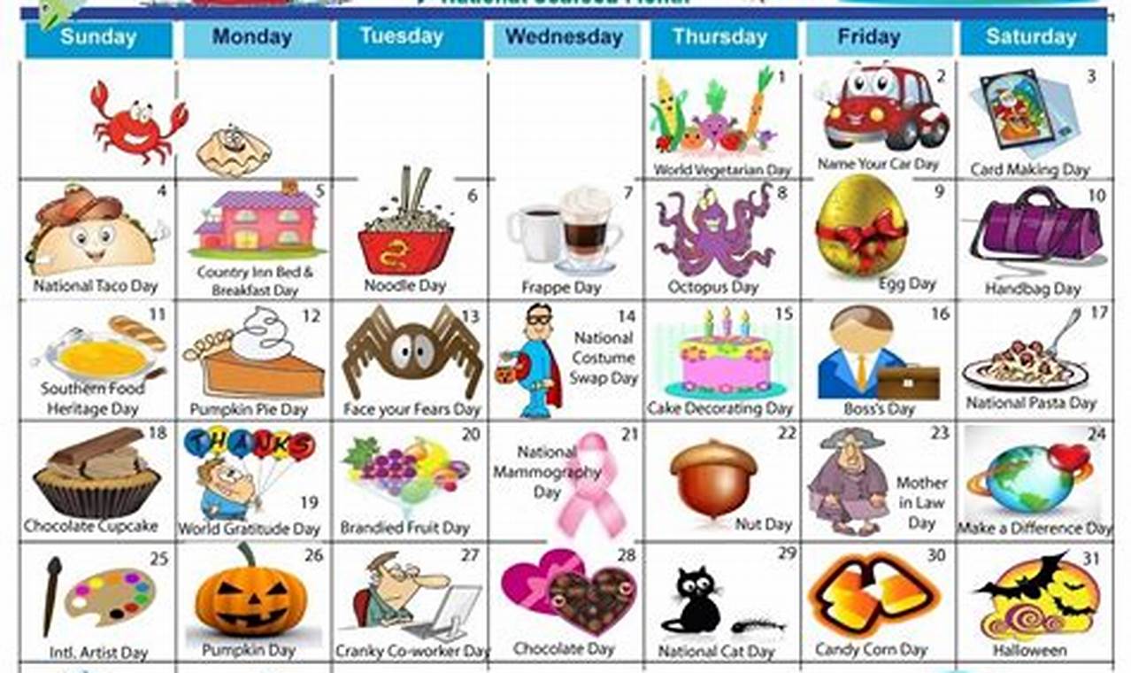 Calendar Of Weird National Days