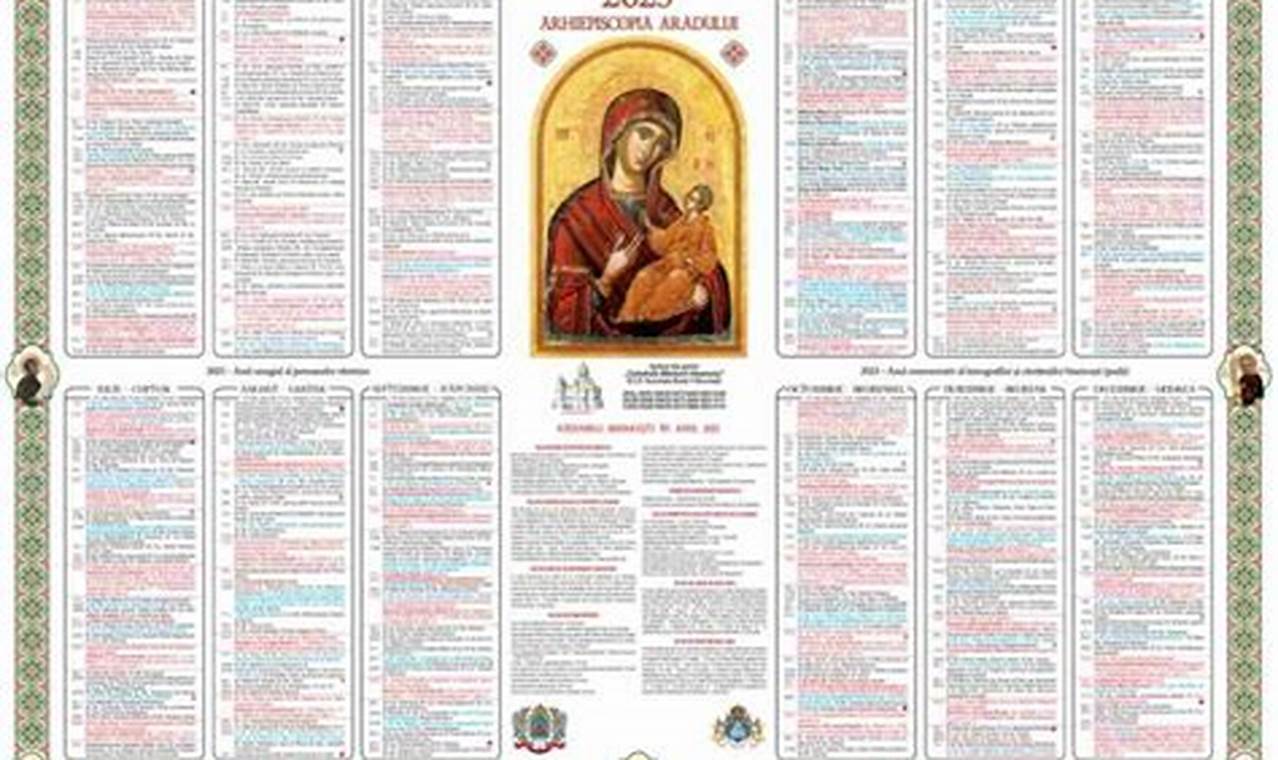 Calendar Ortodox 2024 Calendar