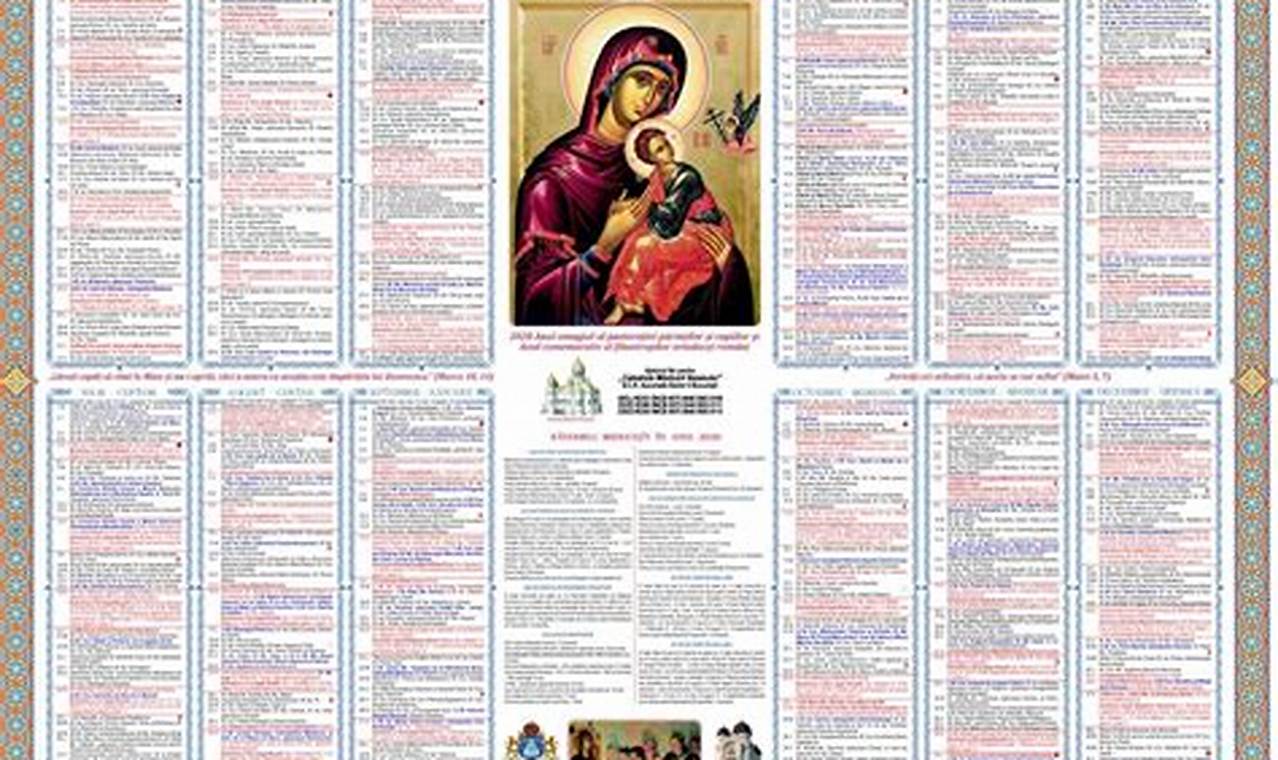 Calendar Ortodox 2024 Noiembrie