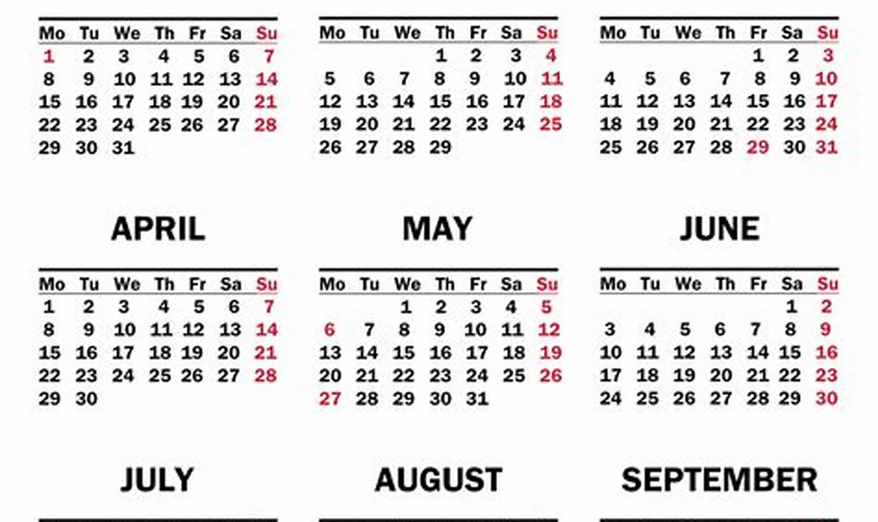 Calendar Pages 2024