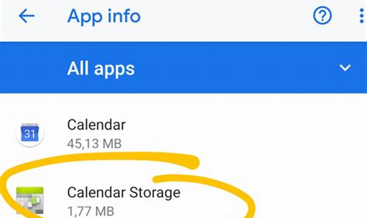 Calendar Storage App