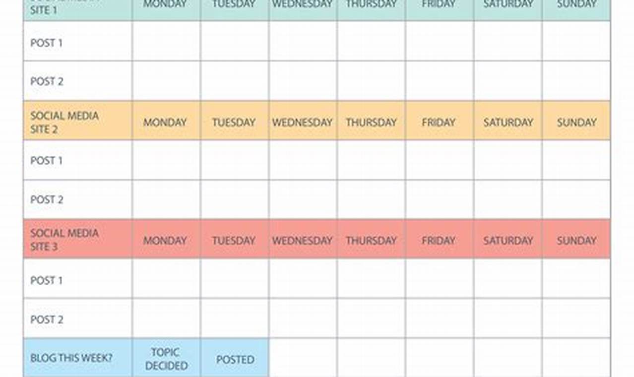 Unlock the Secrets of Social Media Scheduling with Calendar Templates