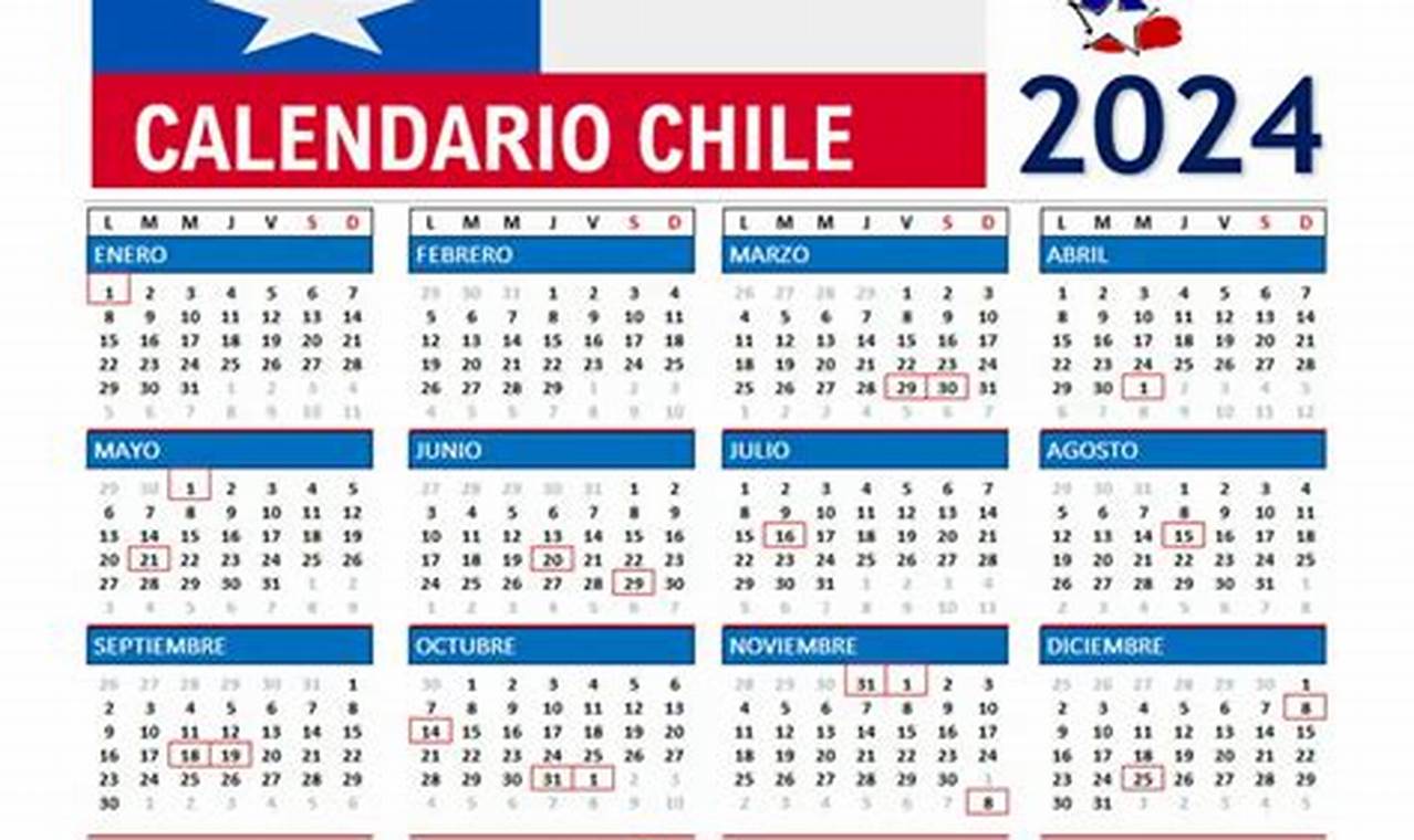 Calendario Chile 2024 Feriados