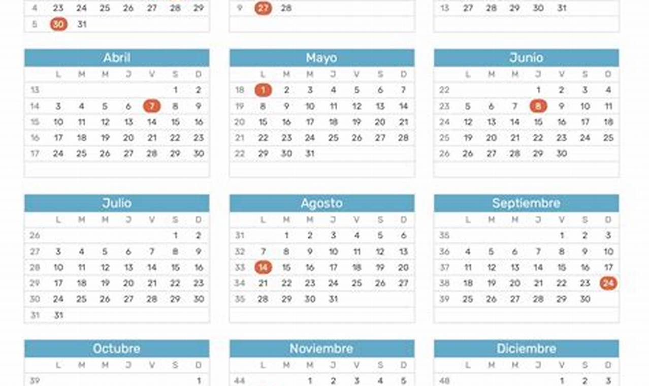 Calendario De Dia Festivo 2024