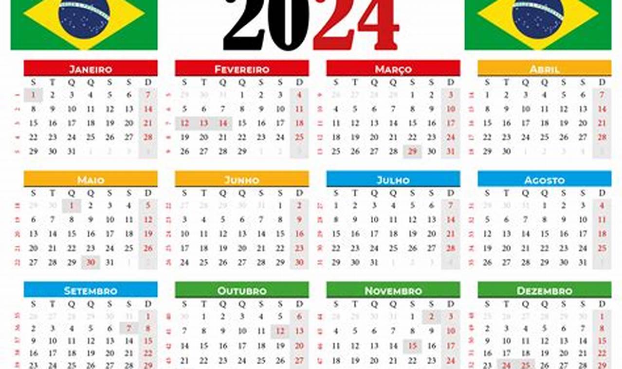 Calendario Feriados Brasil 2024 Pdf