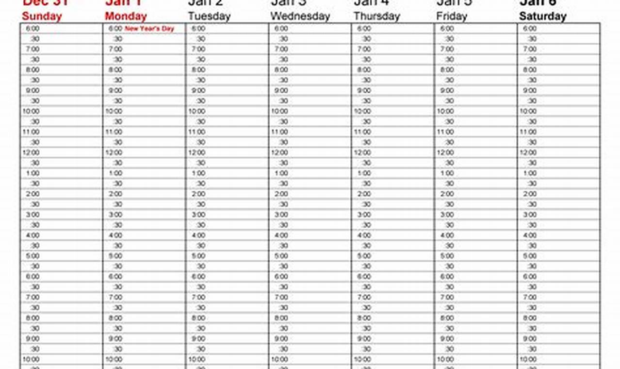 Calendarpedia 2024 Weekly Calendar Printable Excel