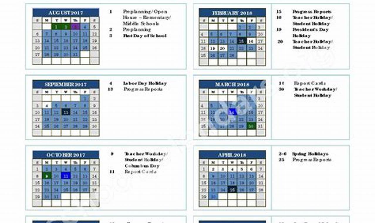 Camden County Calendar