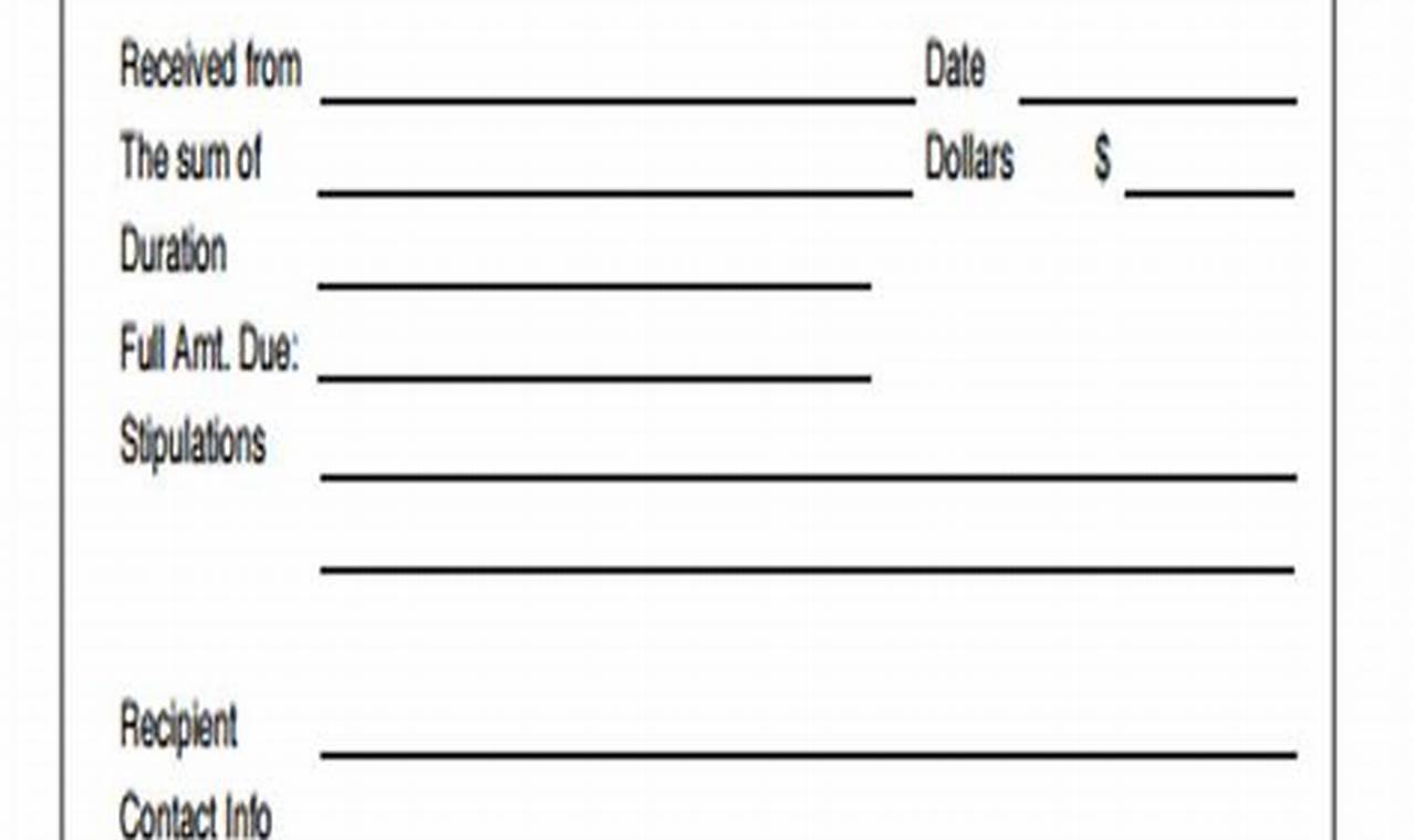 Cash Receipt Template For Loan: A Step-by-Step Guide