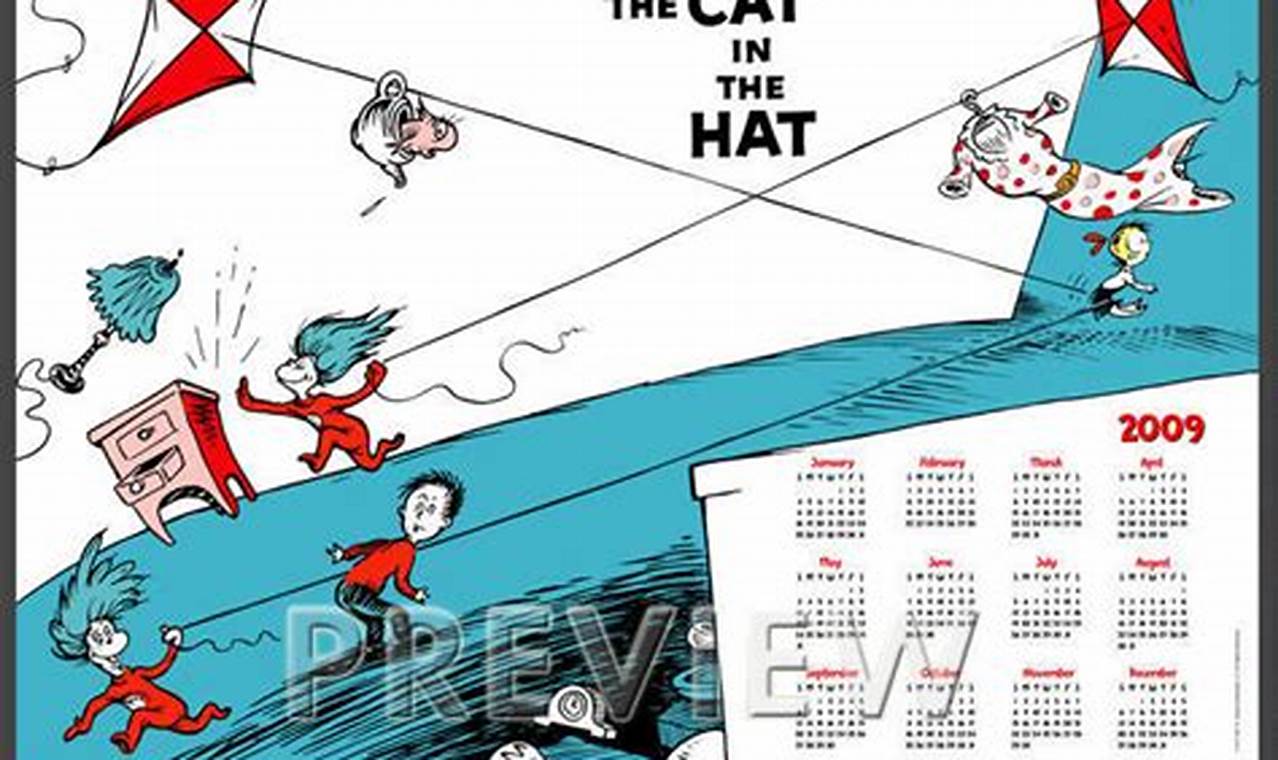Cat In The Hat Calendar
