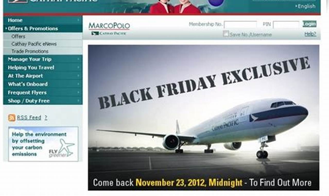 Cathay Pacific Black Friday 2024