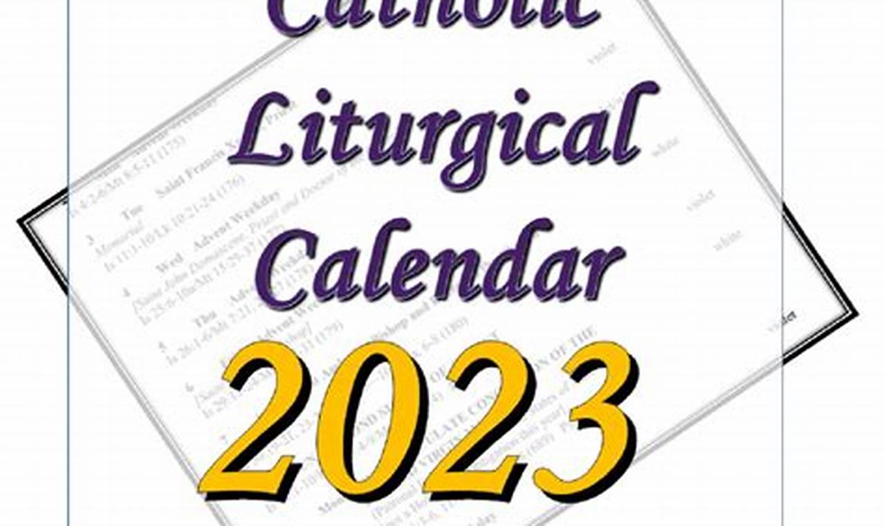 Catholic Calendar 2024 Readings