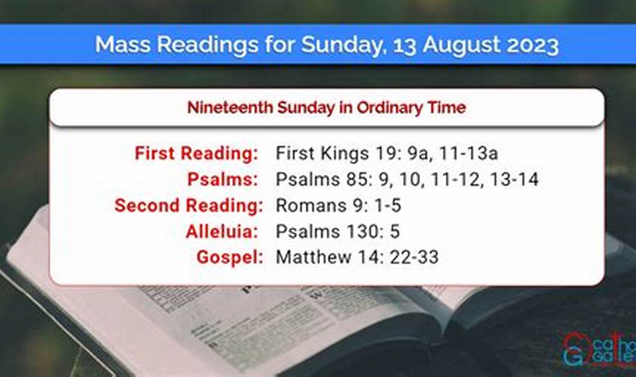 Catholic Readings August 13 2024