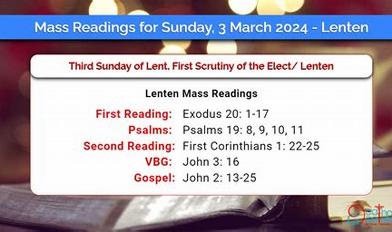 Catholic Readings For Sunday March 12 2024