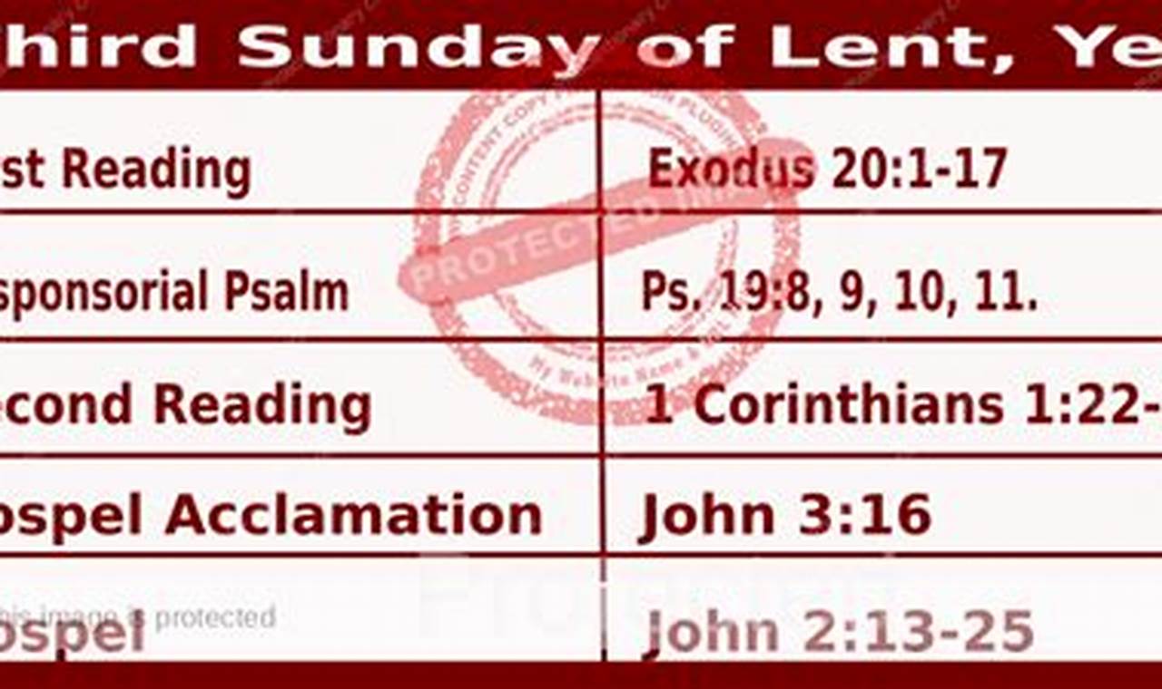 Catholic Readings For Sunday March 3 2024