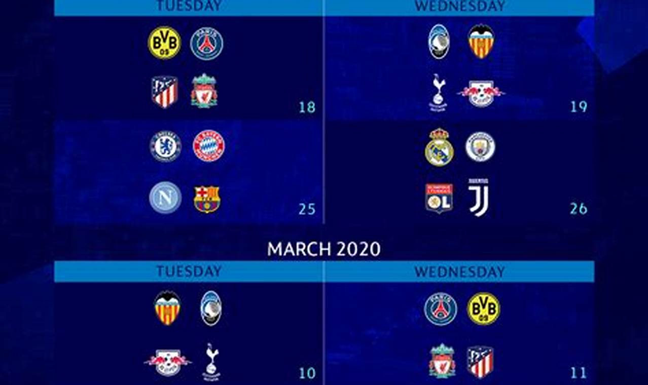 Champions League Fixtures 2024 2024 Wiki