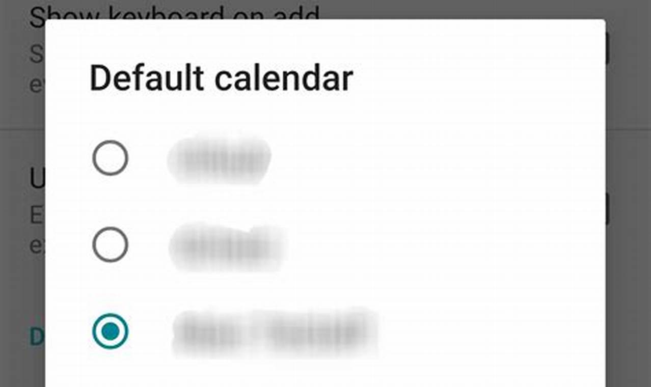 Change Default Calendar Samsung