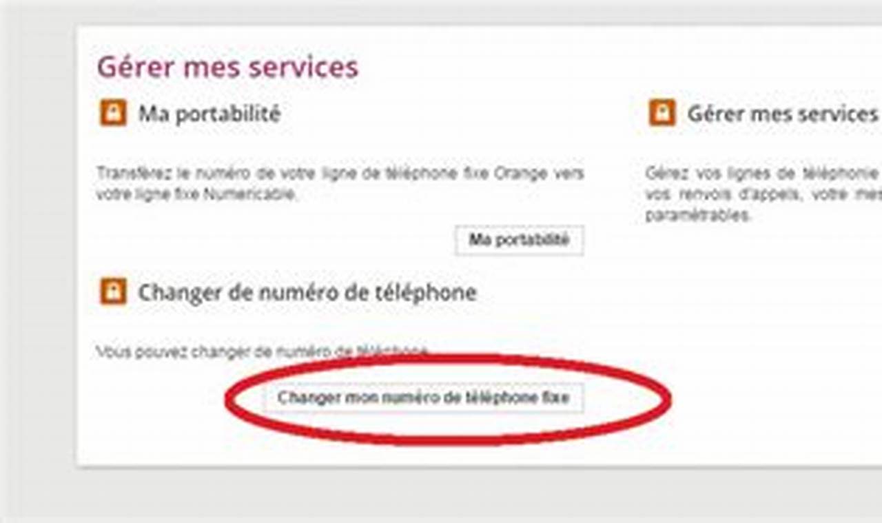 Changer De Numéro De Téléphone Fixe Chez Orange
