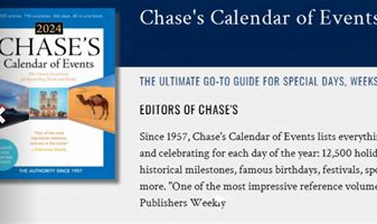 Chase Calendar Of Events 2024