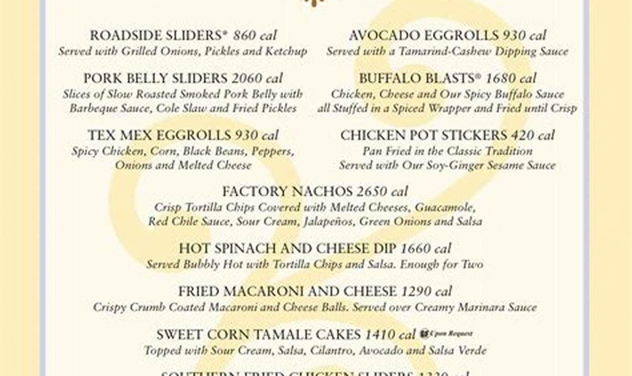 Cheesecake Factory Happy Hour Menu 2024 With Prices