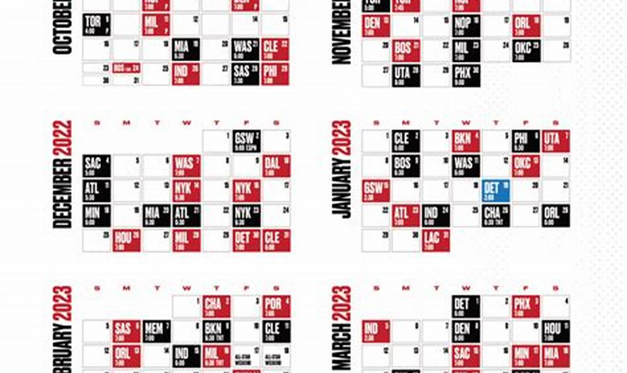 Chicago Bulls Schedule 2024-23