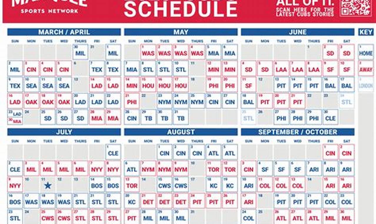 Chicago Cubs Calendar 2024