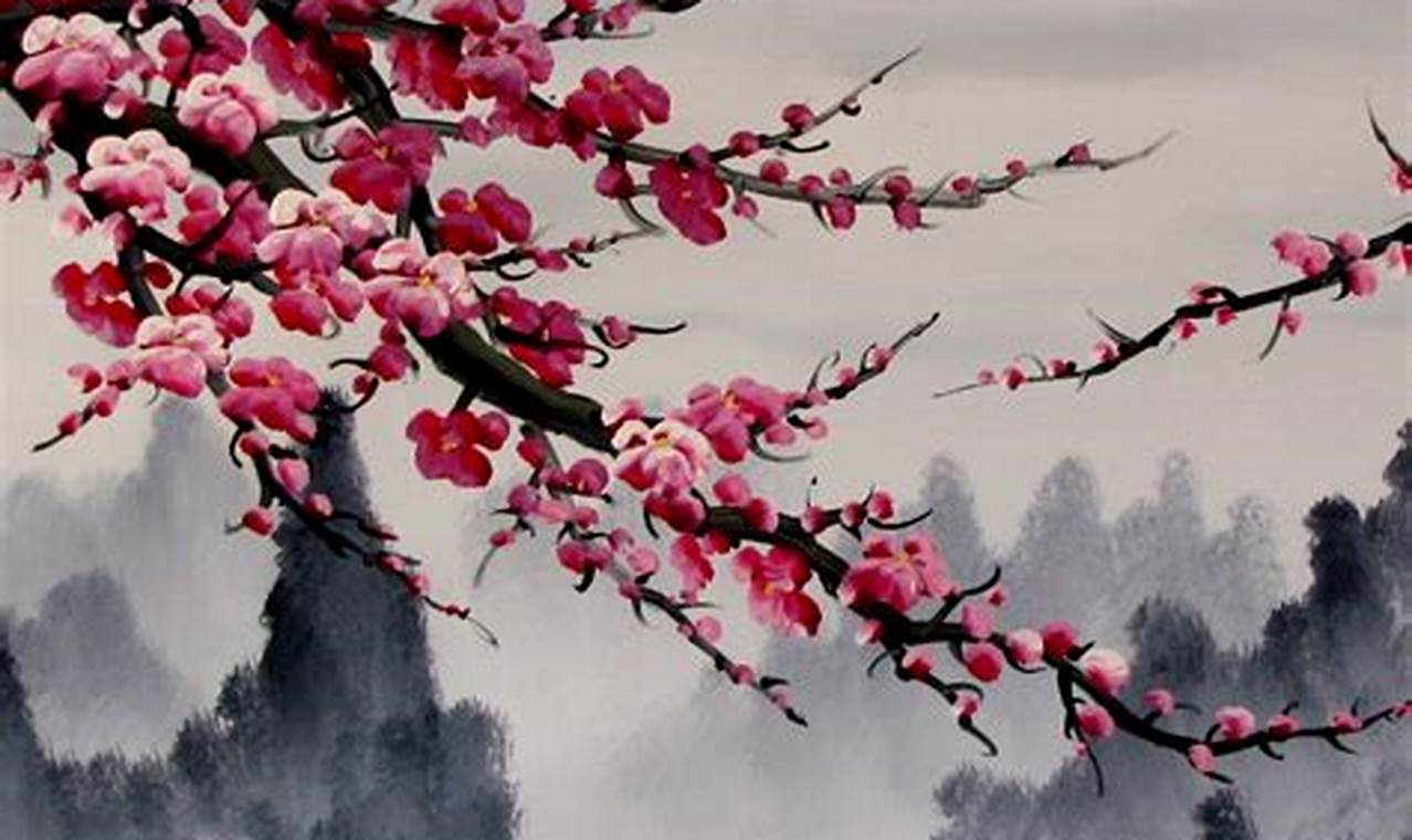 Chinese Cherry Blossom Art