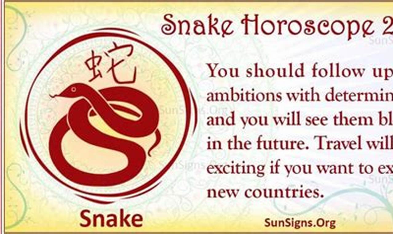 Chinese Zodiac Snake Horoscope 2024