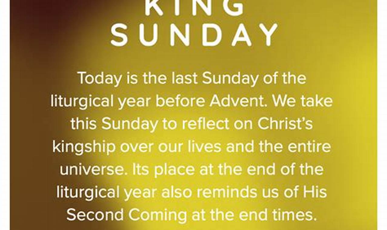 Christ The King Sunday 2024