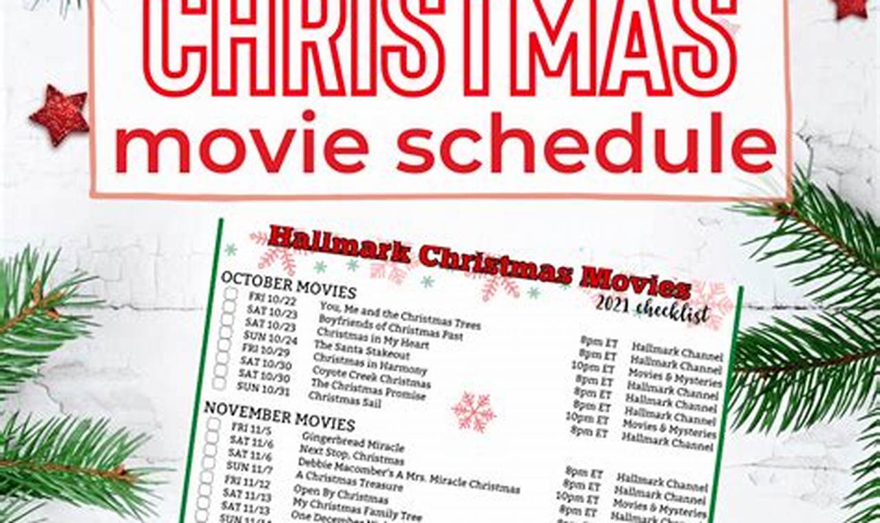 Christmas Movie Tv Schedule 2024