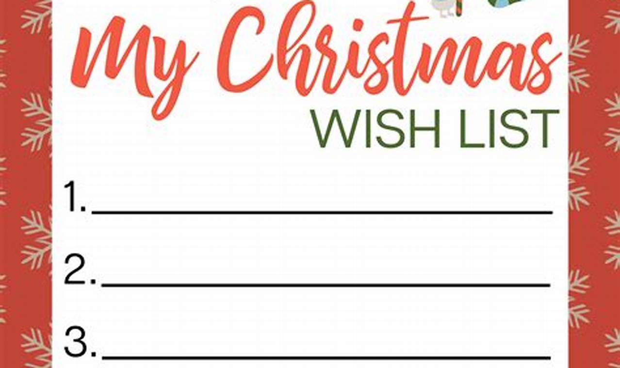 Christmas Wish List 2024