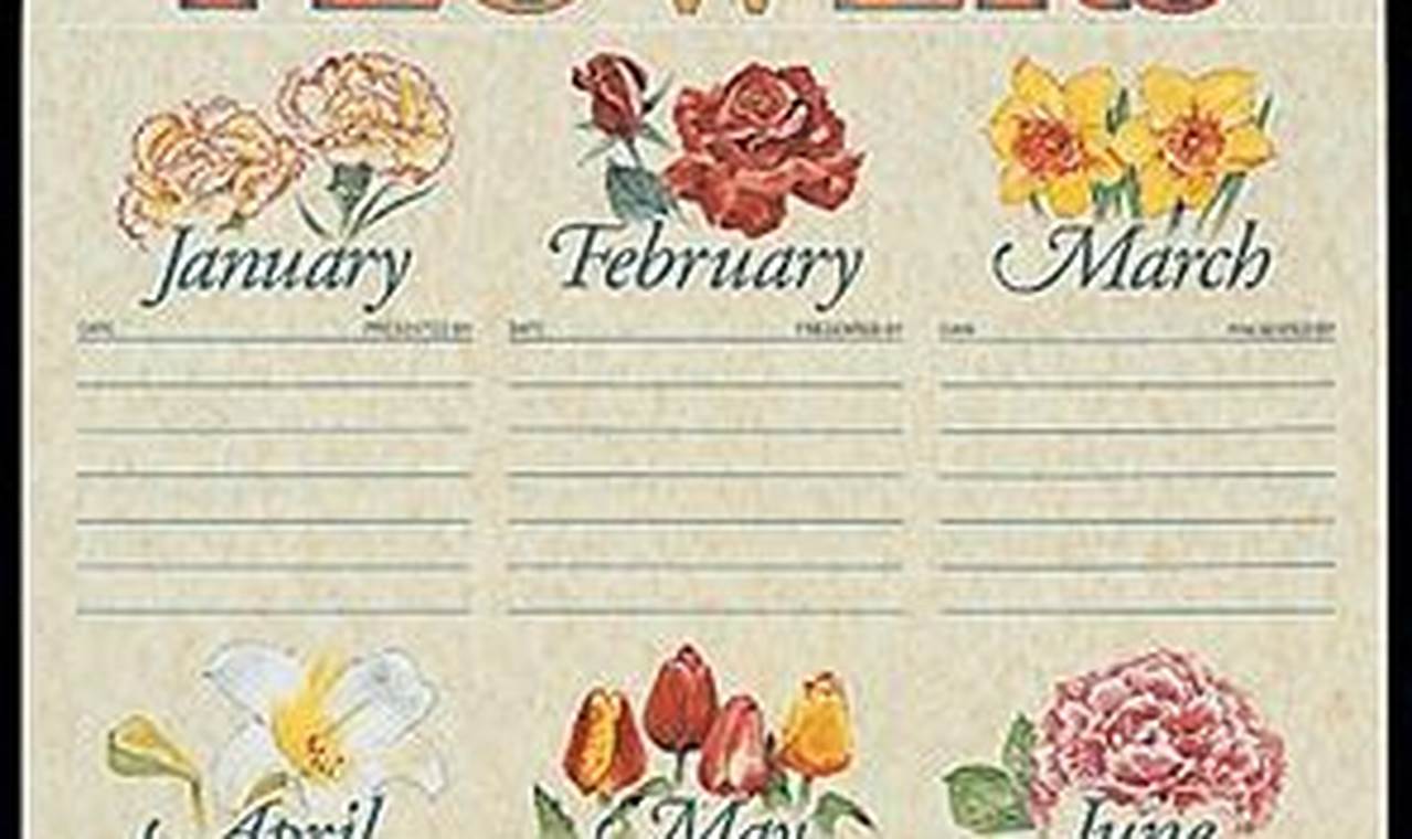 Church Flower Calendar 2024
