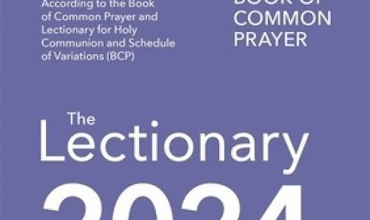 Church Of England Lectionary 2024 2024