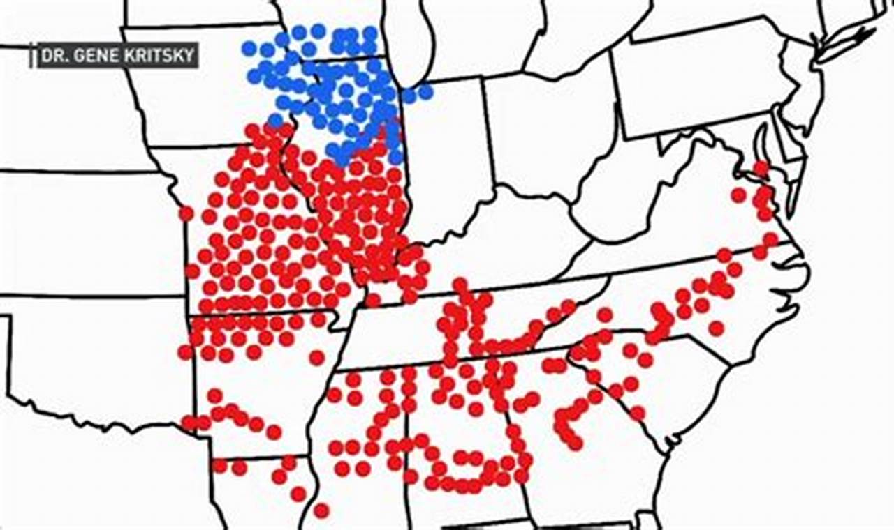 Cicadas Indiana 2024 Map