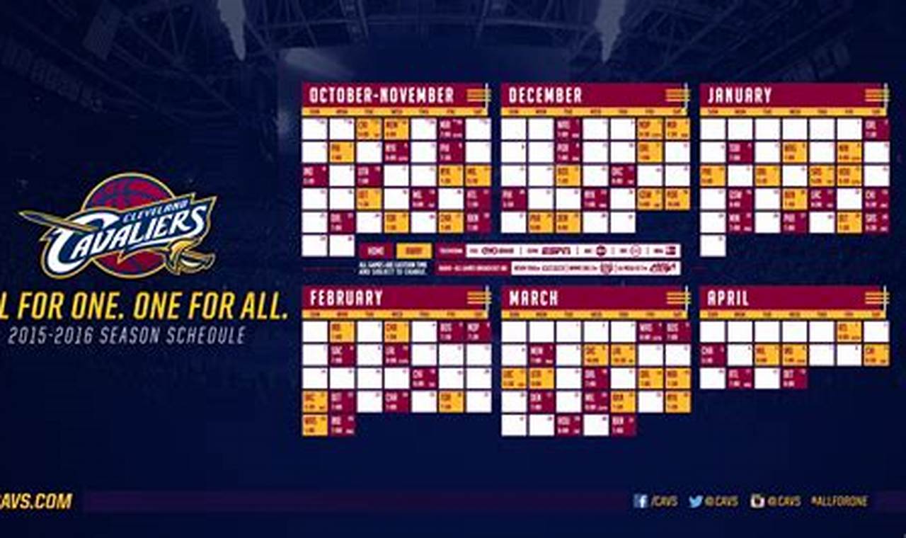 Cleveland Cavaliers 2024 - 2024 Schedule