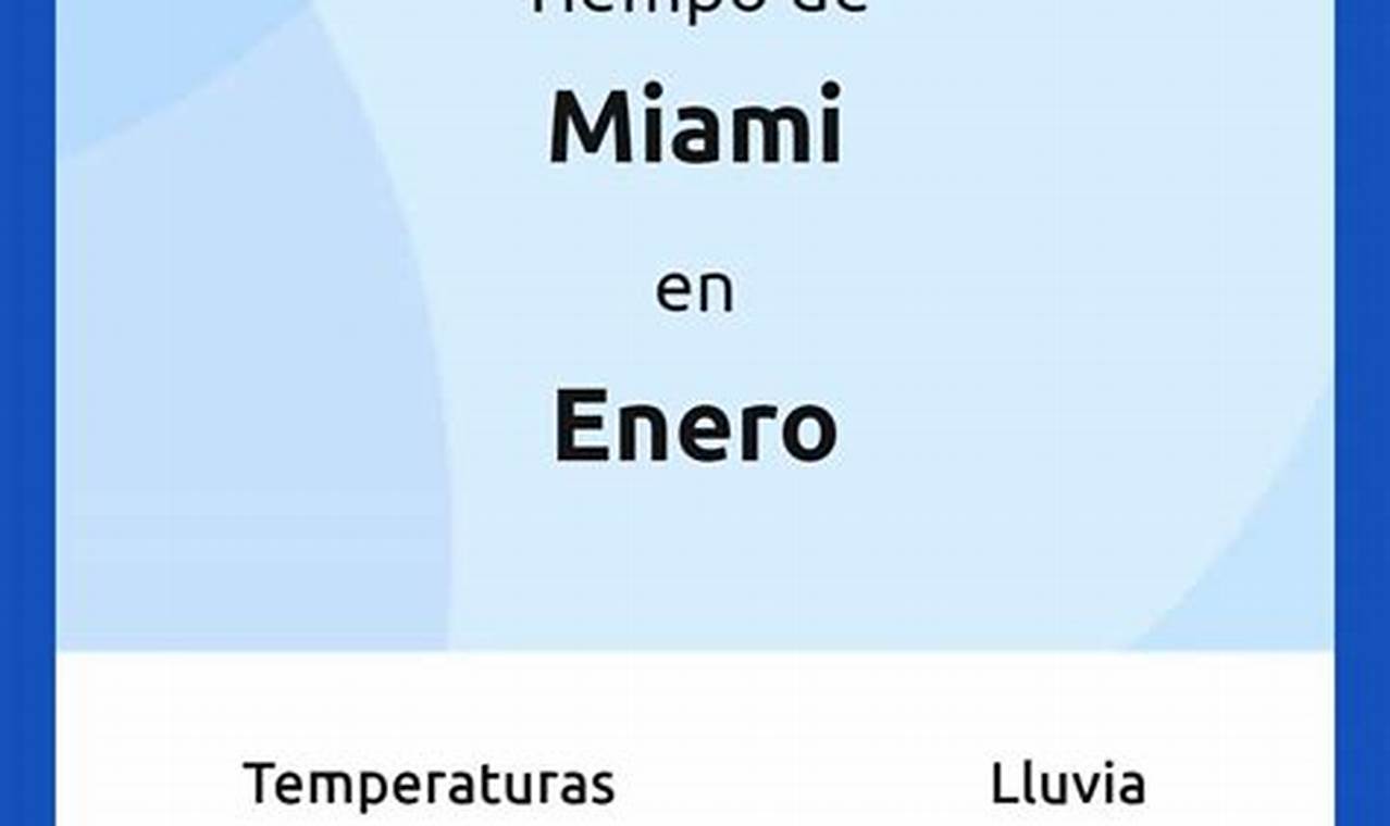 Clima En Miami En Enero 2024