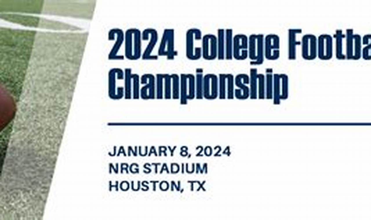 College Championship Game 2024 Time