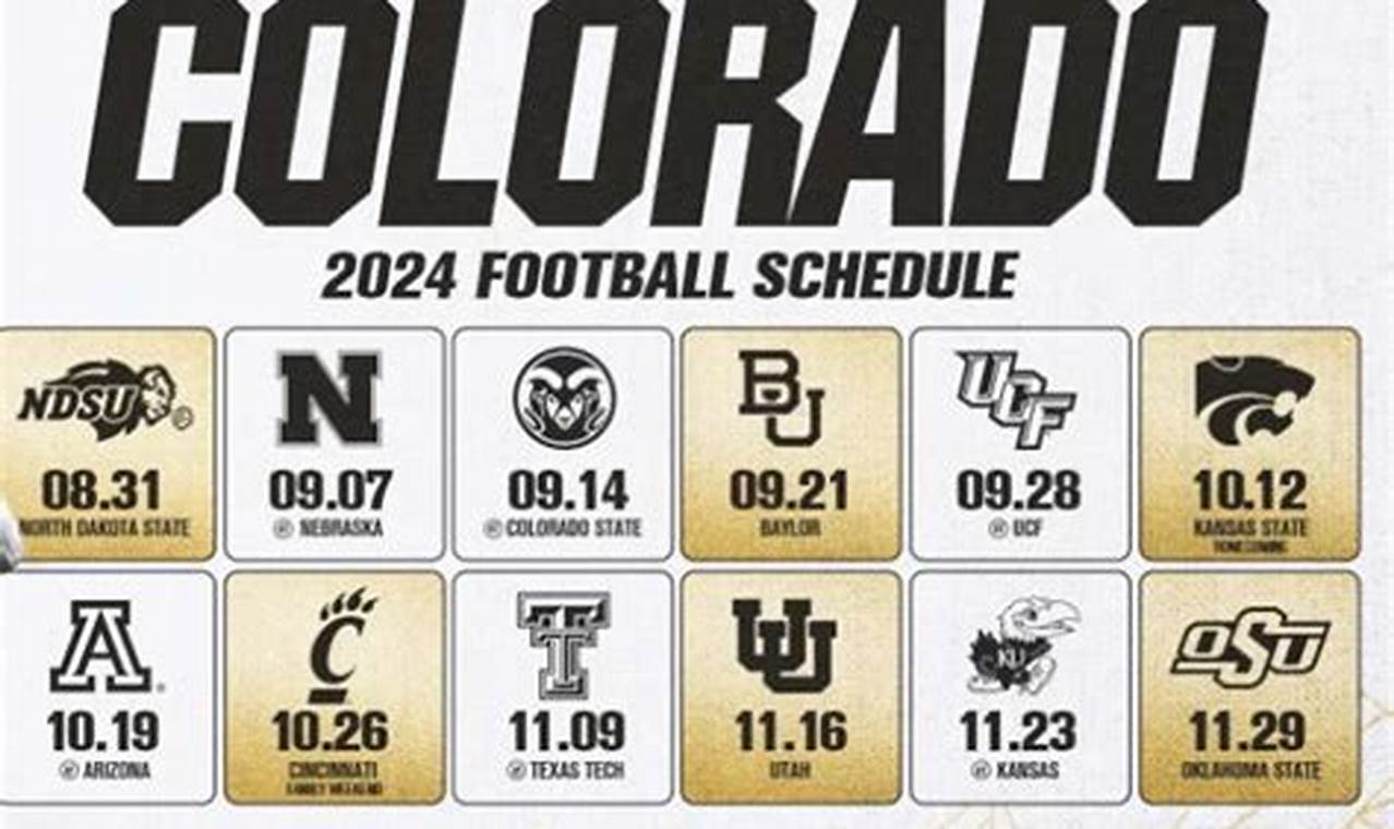 Colorado Buffaloes Football 2024 Schedule