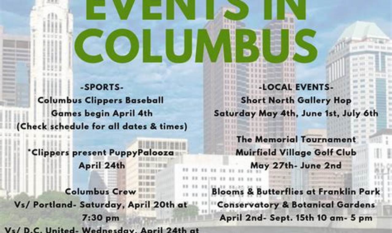 Columbus Ohio Events April 2024