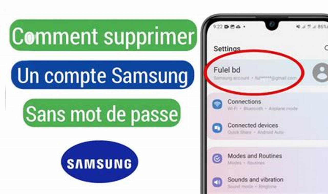 Comment Supprimer Un Compte Samsung D'Un Téléphone