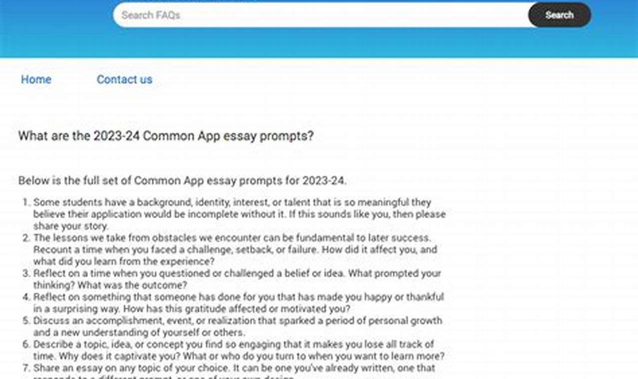 Common App 2024-24