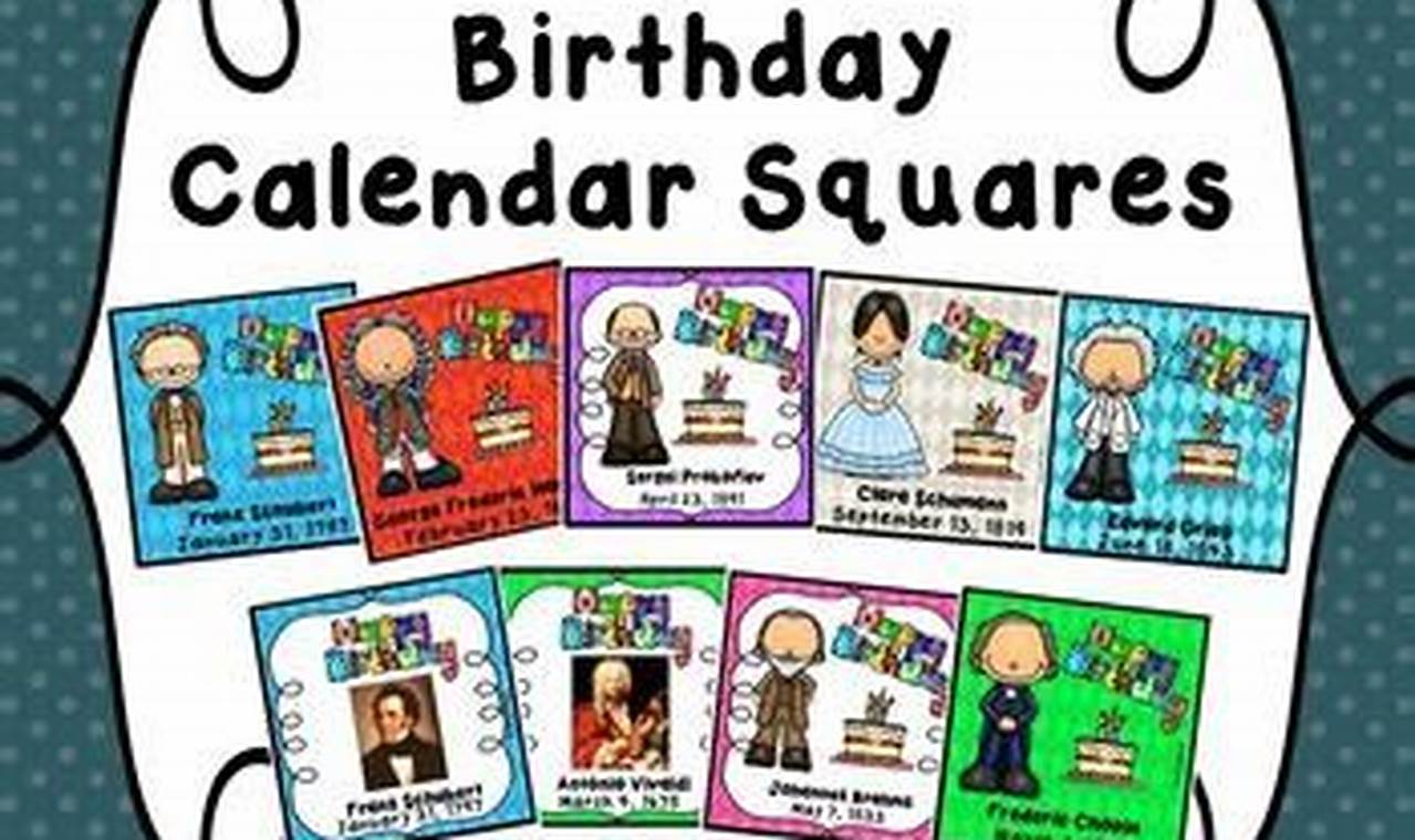 Composer Birthday Calendar