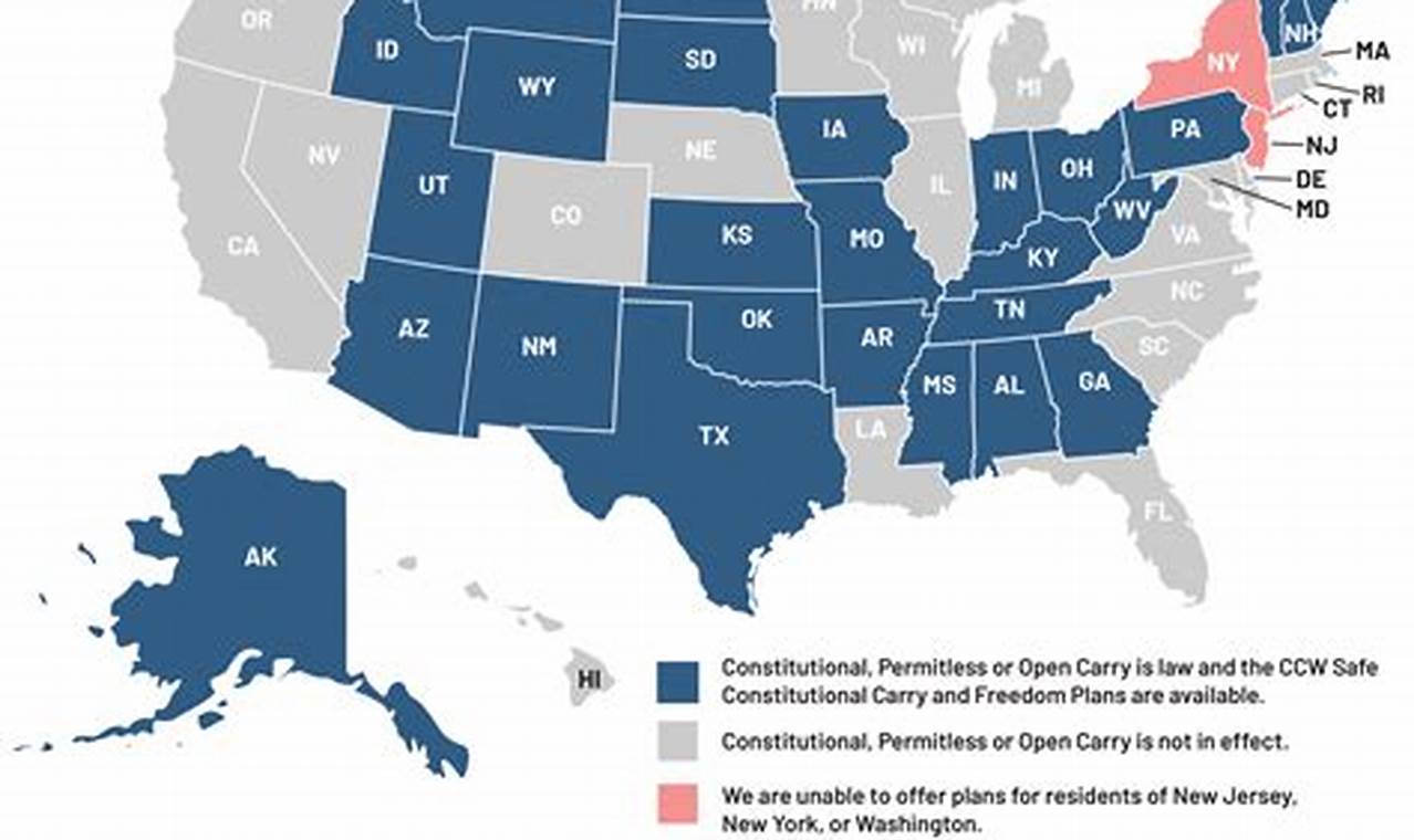 Constitutional Carry States 2024 Map